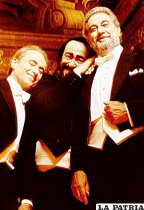 Los Tres Tenores, José Carreras, Luciano Pavarotti y Plácido Domingo