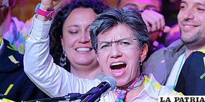 Claudia López, primera alcaldesa electa en la historia de Bogotá /canal1.com.co
