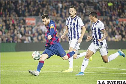 Barcelona vence al Valladolid de la mano de Messi /as.com