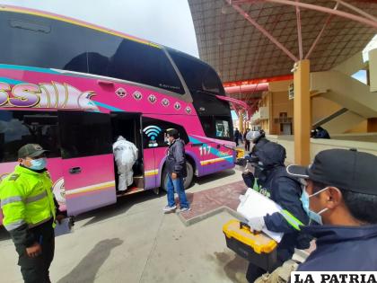 El Ministerio Público se constituyó a la Estación de Autobuses Oruro / LA PATRIA