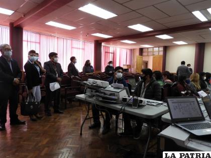 Durante el desarrollo del simulacro realizado ayer en el TEDO / TEDO