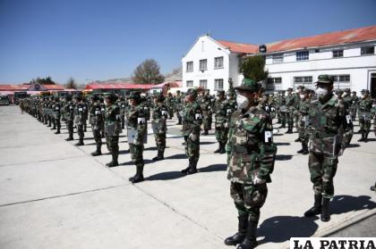 Uso de barbijo y distanciamiento físico priman en la instrucción /mindef.gob.bo