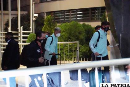 La selección argentina arribó ayer a La Paz /FBF
