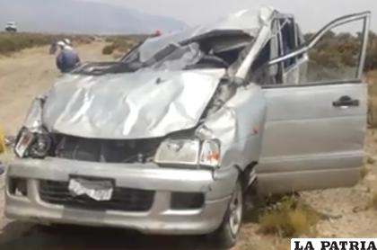 De esta manera quedó el motorizado tras el hecho de tránsito /RR.SS.