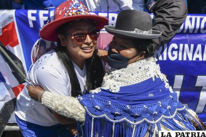 Eva Copa participó en los actos de celebración del MAS /APG