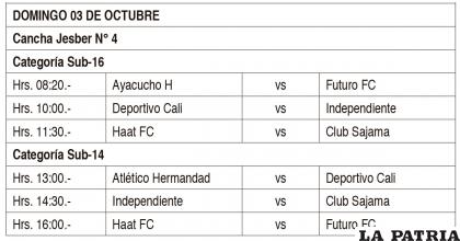 DOMINGO 03 DE OCTUBRE