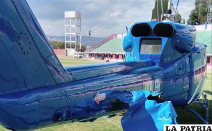 Helicóptero donde viajaba Evo Morales /Página Siete