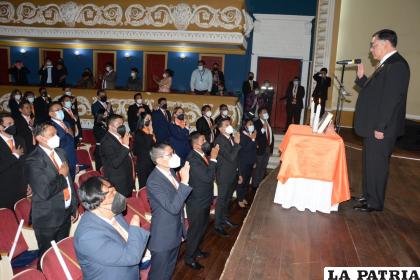 Durante el acto de posesión a los fiscales /FGE