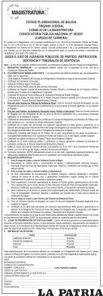 CONVOCATORIA PÚBLICA NACIONAL No 28/2021 (CARGOS DE CARRERA)