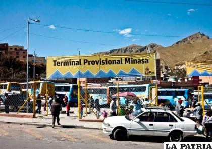 Terminal de Minasa de la ciudad de La Paz /Archivo ERBOL