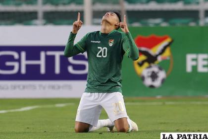 Ramiro Vaca anotó el gol del triunfo de los bolivianos en el 82 /FBF