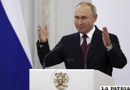 El presidente ruso Vladimir Putin / Sergey Bobylev, Sputnik, Kremlin Pool Photo vía AP