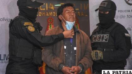 El sindicado fue presentado por la policía /Página Siete