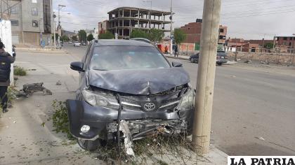 De esta manera quedó el motorizado /LA PATRIA