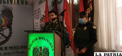 El comando departamental de Policía de Oruro, coronel Julio Renán Monroy Chuquimia /LA PATRIA