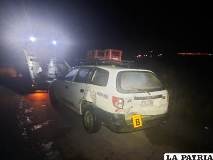 La vagoneta fue colisionada en la parte posterior de su estructura /Cortesía