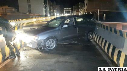 El automóvil quedó de esta manera /LA PATRIA