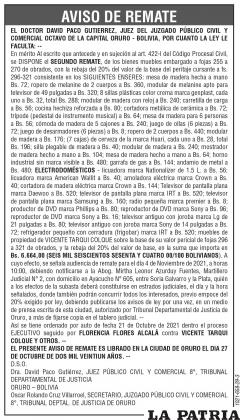 Aviso de Remate