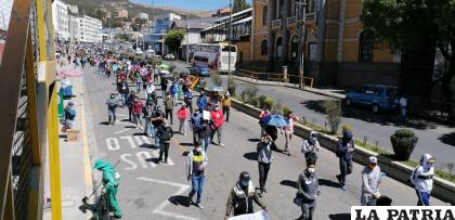 Una pasada movilización de gremiales en La Paz /ERBOL
