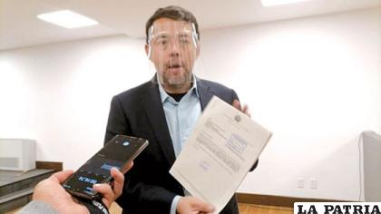 Senador Morón pide informe al Ministerio de Gobierno /CORREO DEL SUR