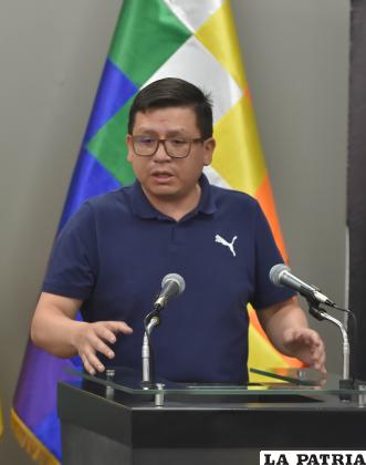 El ministro de Planificación, Sergio Cusicanqui / APG