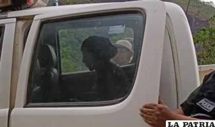  El joven cuando fue aprehendido en Inquisivi 
/ Policía
