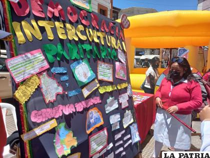 Estudiantes prepararon paneles informativos con datos históricos /LA PATRIA