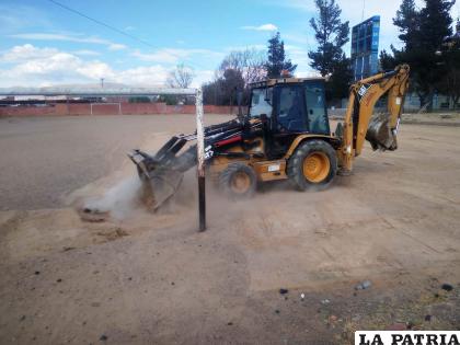 Según los dirigentes utilizaron recursos para colocar en condiciones la cancha / LA PATRIA