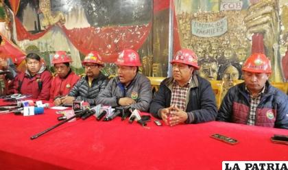 Confederación de Fabriles en conferencia de prensa /Erbol