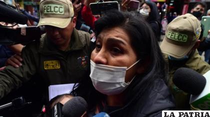 La exalcaldesa Soledad Chapetón, cuando fue aprehendida / La Razón