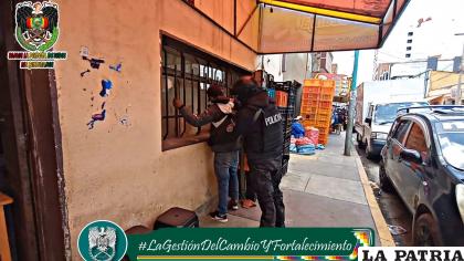 El sindicado fue reducido por los funcionarios del ??verde olivo? 
/Policía