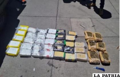 Secuestraron clorhidrato de cocaína, pasta base y marihuana /Jaime Mamani