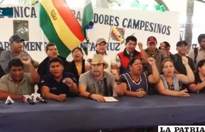 Sectores del Bloque Oriente del MAS en Santa Cruz /captura
