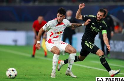 Una acción del partido en el cual Real Madrid cayó ante el Leipzig /as.com