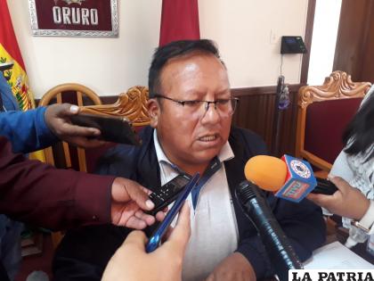 Presidente del Concejo Municipal Freddy Mamani /LA PATRIA