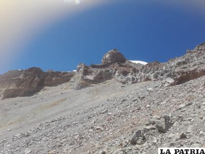 Partes del Sajama que no tienen la característica nieve /Cortesía