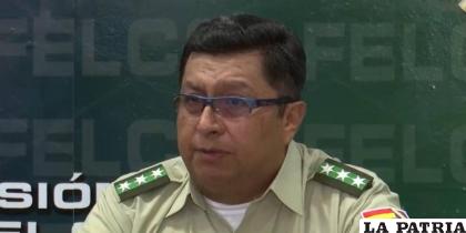 Gustavo Astilla, director de la Felcc en Santa Cruz en contacto con la prensa /RRSS