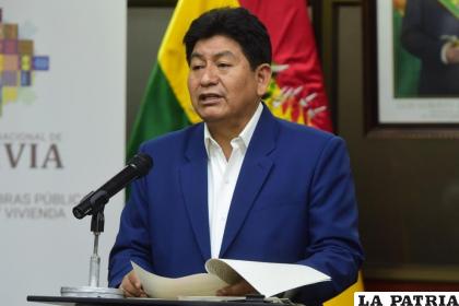 Ministro de Obras Públicas, Edgar Montaño 
/RR.SS.
