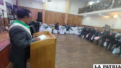 Acto desarrollado ayer en honor al ingeniero boliviano /LA PATRIA
