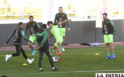 Durante el entrenamiento de la Verde en el estadio â€œHernando Silesâ€ /APG