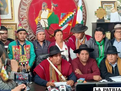 Confederación Sindical ?nica de Trabajadores Campesinos de Bolivia (Csutcb) /LA PATRIA