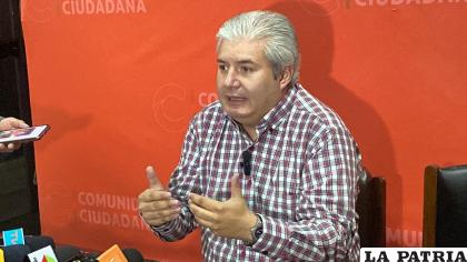 El jefe de bancada de CC, Enrique Urquidi / LA PATRIA