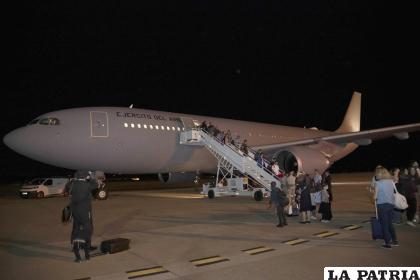 El avión militar del Ministerio de Defensa de España trasladó desde Tel Aviv a varias personas
 /Ministerio de Defensa de España