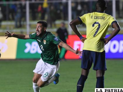 Rodrigo Ramallo anotó el empate transitorio para el cuadro boliviano /APG