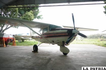 La avioneta fue secuestrada para fines investigativos /Ministerio de Gobierno