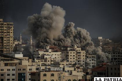 Vista de ataques de Israel sobre Gaza, el 9 de octubre de 2023 /EFE/Mohammed Saber