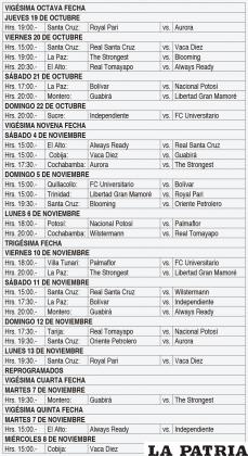PR?XIMAS FECHAS Y REPROGRAMADOS