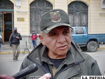 Jefe de la Unidad de Seguridad Ciudadana del GAMO, suboficial Luis Fernando Ajata /LA PATRIA