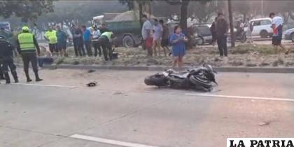 La Policía de Tránsito llegó hasta el lugar /Captura de video