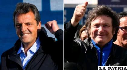 Massa (izq) y Milei definirán en segunda vuelta el 19 de noviembre /Infobae